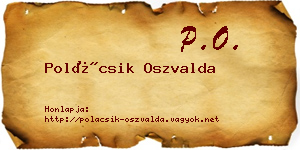 Polácsik Oszvalda névjegykártya